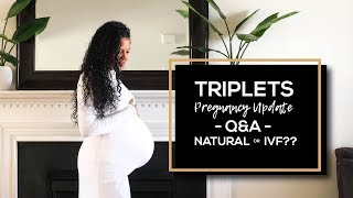 Triplet Pregnancy Update QampA  Natural or IVF [upl. by Cocks416]