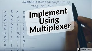 Implementation of boolean function using multiplexer in simple wayHINDI [upl. by Mignon370]