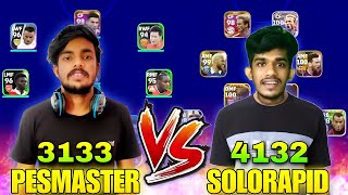 PES MASTER 🆚 SOLORAPID YT 🔥  KERALA DERBY🥶❤‍🔥  അവസാനം ഇരുവരും ഏറ്റുമുട്ടിയപ്പോൾ😍🫂 [upl. by Centeno]