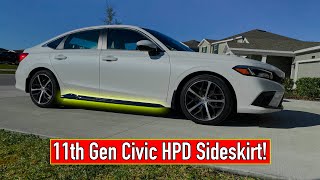 DIY HPD Side Underbody Spoiler 2023 Honda Civic 11th Gen Civic [upl. by Relyc]