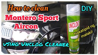 How to clean Montero Sport aircon using Unclog cleanerPaano linisin Montero sport unclog cleaner [upl. by Nivac]