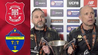 Tamworth FC Vs Warrington Town Post Match Interview [upl. by Ellehc]