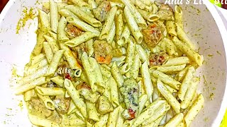 Creamy Chicken Pesto Pasta in 15 Minutes  Pesto Pasta Recipe [upl. by Rett]