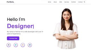 Responsive Personal Portfolio Website Using HTML CSS amp JavaScript [upl. by Olegnaid81]