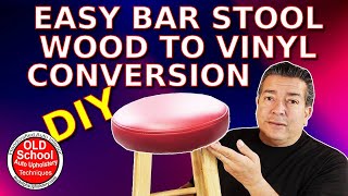 How To Easy Bar Stool DIY Upholstery For Beginners barstool [upl. by Ainyt888]