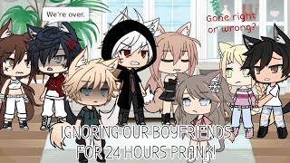 Ignoring our boyfriends for 24 hours prank  PrankChallenge  Gacha life [upl. by Jillane812]