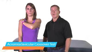 Acromioclavicular Crossover Test  HomeCEU [upl. by Ahsemrak]