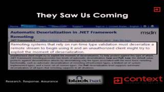 Black Hat USA 2012  Are You My Type Breaking net Sandboxes Through Serialization [upl. by Gearhart712]