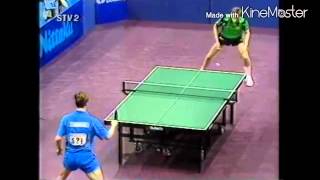 European Champs 1996 Waldner vs Rosskopf full match [upl. by Darach]