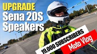 An Upgrade For My Sena 20S Speakers  iASUS Concepts XSound 3 Helmet Speakers  Moto Vlog [upl. by Orrocos]