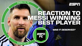 Lionel Messi wins The Best FIFA Mens player 🚨 ITS GETTING RIDICULOUS  Steve Nicol  ESPN FC [upl. by Neelrihs]