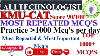 KMU CAT 2024  25 MCQS 1f kmucat kmu kmupdates medicaltest medicalmcqs quiz entrance cat [upl. by Hawkins]