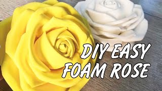 Easy foam rose  foam sheet flowers tutorial [upl. by Fernanda]