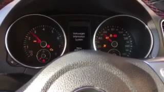 VW Golf MK6 GTI 2009  Staging Actived Via VCDS Indicator Celebration Clock Sweep Needle Sweep [upl. by Crandell745]