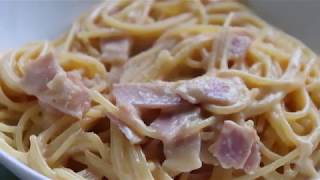 Pâtes à la carbonara au microondes en 10 minutes  Facile rapide et Sans gaz [upl. by Enorej]