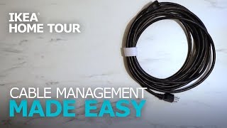 Cable Management Made Easy  IKEA Home Tour [upl. by Gilbert]