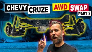 AWD Chevy Cruze Swap Part 2  18 Turbo Project  Rear Suspension and Differential Using Trax Parts [upl. by Adaj]