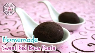 Homemade Sweet Red Bean Paste 팥 앙금 Pat AngGeum  Aeris Kitchen [upl. by Aroda392]