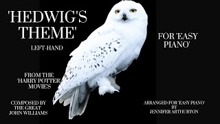 Hedwigs Theme Easy Piano Lefthand  from the Harry Potter Movies [upl. by Jolie]