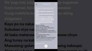 Upuan  Gloc 9 Lyrics [upl. by Lexis]