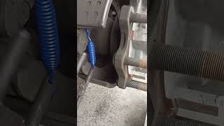 Brake pad spring installation process Good tools and machinery make work easy [upl. by Aihsaei]