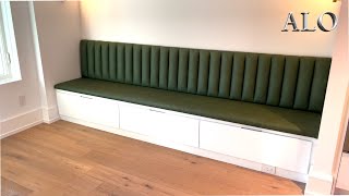 HOW TO UPHOLSTER A CHANNEL TUFTED BENCH ALO Upholstery [upl. by Oilla853]