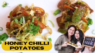 Honey Chilli Potato Recipe  Crispy Chilli Potato Starter Recipe  Chef Amrita Raichand [upl. by Jarietta]