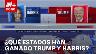 Resultados de Elecciones EUA 2024 ¿Qué estados han ganado Trump y Harris hasta ahora  En Una Hora [upl. by Aiker]