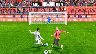 Europa League 2324  Milan vs Rennes  Penalty Shootout [upl. by Xet]