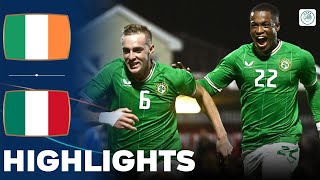 Ireland vs Italy  What a Game  Highlights  U21 Euro Qualification 21112023 [upl. by Forlini]