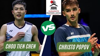 CHOU Tien Chen vs Christo POPOV  Kumamoto Masters Japan 2024 R16 [upl. by Nadbus723]