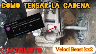 Cómo tensar cadena de cuatrimoto veloci Beast kx2 [upl. by Trix]