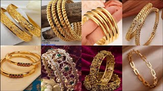 Trendy and eyecatching latest designs of gold bangles and Kangans [upl. by Milburr]