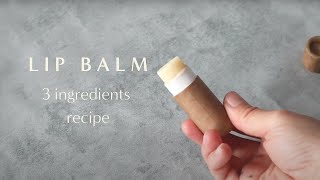 How to make all natural lip balm 3 ingredients [upl. by Allemahs]