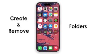 Create and Remove Folders on iPhone  iOS 17 [upl. by Nnyletak863]