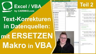 TextKorrekturen in MS Excel Datenquellen Suchen und ErsetzenMakro mit VBA  Teil 2  carinkocom [upl. by Sancha]