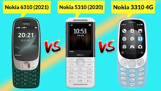 Nokia 6310 2021 vs Nokia 5310 2020 vs Nokia 3310 4G  Full Comparison [upl. by Leciram523]