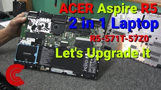 How to Replace And Clone SSD to NEW SSD in Acer Aspire R5 2 in 1 Laptop [upl. by Ronnoc]