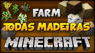 ✔ Minecraft FARM MADEIRA INFINITA  100 AUTOMÁTICA TODAS MADEIRAS  UNIVERSAL TREE FARM 112 [upl. by Asim184]