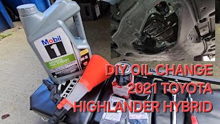 20202024 Toyota Highlander Oil Change DIY Hybrid Only [upl. by Akirahs222]