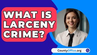 What Is Larceny Crime  CountyOfficeorg [upl. by Noreht539]