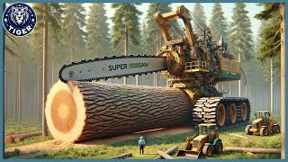 199 Incredible Fastest Big Chainsaw Cutting Tree Machines ▶25 [upl. by Hashum888]