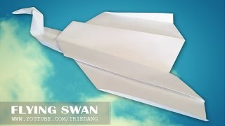 Best Paper Planes How to make a paper airplane that Flies  Flying Swan [upl. by Zenitram297]