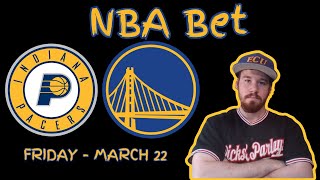 Pacers vs Warriors  NBA Bets  Friday March 22  Picks And Parlays [upl. by Edee]