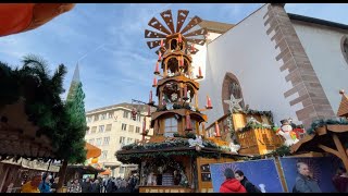 Basel  Switzerland 🇨🇭 Christmas walking tour with natural city sound 4K 60fps [upl. by Ja588]