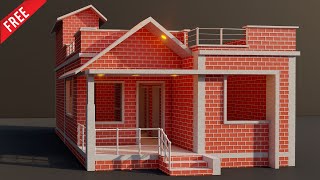 village house plans with3d modelsimple village house design in india2 room house design in village [upl. by Enelav]