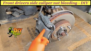 Front drivers side brake caliper not bleeding  DIY [upl. by Aicilaf]