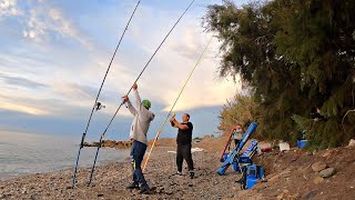 SURFCASTING EN ADRA DIA ESTUPENDO PARA LA DORADAPESCA SURFCASTING GRANADA [upl. by Suilenroc]