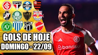 TODOS OS GOLS DESTE DOMINGO 220924  GOLS DE HOJE PELO BRASILEIRÃO SÉRIES A B E C [upl. by Lesab]