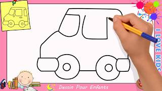 Comment dessiner une voiture FACILEMENT etape par etape pour ENFANTS 10 [upl. by Hulbert]